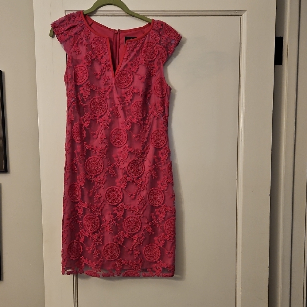 Elegant Pink Lace Dress